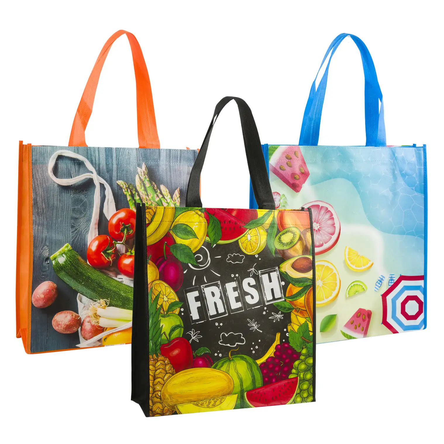 Reusable Polypropylene Packaging Laminated Eco carry Non Woven Bag Shopping Tote Rpet Bag Pp Woven Bag With Custom Logo