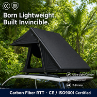 Tente de toit triangulaire en fibre de carbone Zentopia pour 2 personnes, ouverture rapide quatre saisons, Oxford 420D, imperméable 5000 mm, pour le overlanding
