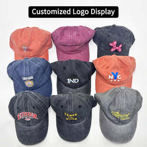 قبعة بيسبول قطنية قابلة للتعديل بتصميم عتيق للجنسين مع شعار مخصص، قبعة رياضية مغسولة ومصبوغة - Product Image 5
