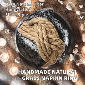 <b>Hand</b> Woven Bamboo Napkin <b>Ring</b> Modern Handmade Wedding Home Party Table Serviette Buckle <b>Ring</b> <b>Holder</b> - Product Image 2