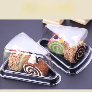 Nhà Máy Nhà sản xuất trong suốt tùy chỉnh rõ ràng Slice bánh container nhựa bánh bao bì hộp tam giác