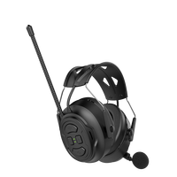 Penutup Telinga Interkom Bluetooth Anti-Noise Headset Komunikasi Tugas Berat
