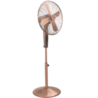 Ventilateur sur pied industriel vintage puissant, 16 pouces, en métal, télécommande, hauteur réglable, oscillant, pour usage domestique et extérieur