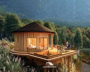 Villas et appartements préfabriqués en aluminium, design moderne, forme ronde, pour complexes hôteliers tropicaux, étanches et écologiques - Product Image 4