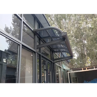 Couverture de terrasse en polycarbonate et aluminium de qualité supérieure avec protection UV pour les devantures de magasins commerciaux