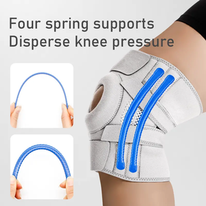 Verstelbare Neopreen Nylon Kniebeschermers Patella Gel Pads Knie Brace Compressie Knie Ondersteuning Met Verstelbare Bandjes - Product Image 4