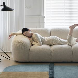 ファブリックソファ フレンチレトロ クリームスタイル デザイナーズ ホテル 民泊 アパート ヴィラ向け カスタマイズ可能 家具 - Product Image 5