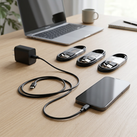 Câble de charge USB C Qin de 80 cm, câble de type C vers USB pour smartphone, câble de données, charge rapide