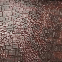 Tissu synthétique en PVC de haute qualité imprimé motif crocodile mica, multicolore, gaufré, résistant aux taches pour canapé