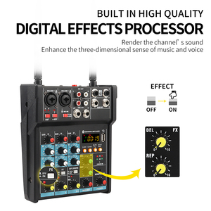 믹서 및 이퀄라이저 기능이있는 금속 전력 증폭기 - Product Image 2