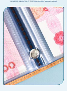 Bán buôn 50 PP túi tiền tiết kiệm máy tính xách tay bìa mềm PU da ràng buộc nhận lưu trữ tiền mặt chất kết dính tiền mặt phong bì Ví - Product Image 4