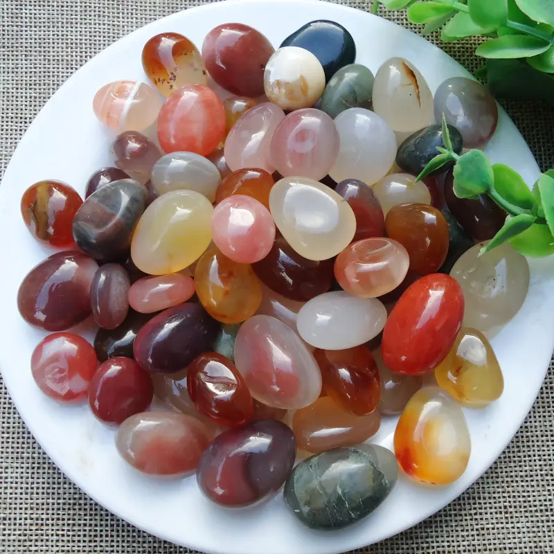 Fish Tank Potted Meat Decorative cobblestone floor tile agates natural stone agate natural stones