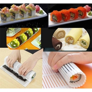Tapis de rouleau de sushi en plastique lavable et réutilisable tapis de moule de rouleau de sushi bricolage - Product Image 4