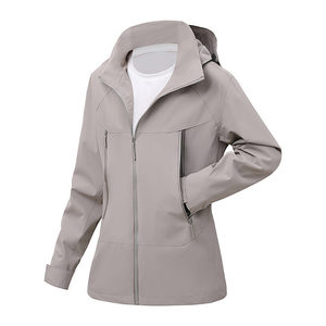 Chaqueta Unisex Cortavientos con Forro Interior, Color Sólido, Capucha Desmontable en Contraste, Ropa de Trabajo de Invierno - Product Image 1