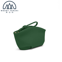 Pochette de poignet pour femme en cuir véritable RFID, design Dumpling Guangdong, avec fermeture éclair, personnalisable avec logo, de luxe, par Mount Yanzhi