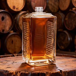 Bouteilles en verre de whisky de 500 ml pour la vodka, le rhum, le <span class=keywords><strong>gin</strong></span>, la tequila, le brandy, la liqueur, l'alcool, emballage de bouteilles - Product Image 2
