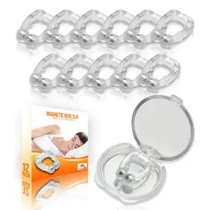 Venda quente Parar Ronco Kit 1/2/4 Packs Silicone Magnético Anti Ronco Nariz Clipes, Mini Anti-ronco Nariz Clipe Dispositivo