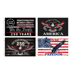 Bandiera per il 250° Anniversario degli Stati Uniti, 3x5 Piedi, Design Mappa USA 1776-2026, Decorazione Patriottica per Esterni - Product Image 6