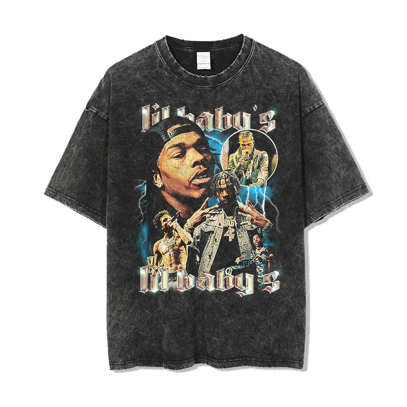 Wholesale Manufacturer Custom Graphic Hiphop Screen Printed T Shirt Men