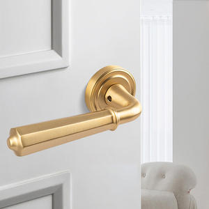 フレンチスタイル良質真鍮ロックハンドルドア真鍮プライバシー通路ほぞ穴ロック - Product Image 2