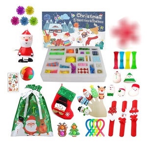 Jouet Squishy de compte à rebours de Noël en silicone anti-stress, ensemble de 24 jouets sensoriels à bulles, calendrier de l'Avent Fidget pour l'autisme - Product Image 4