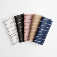 Papier d'emballage cadeau personnalisé avec logo en feuille d'or, papier d'emballage imprimé en sérigraphie pour vêtements et artisanat