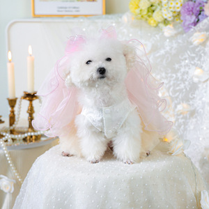 PETCIRCLE Ropa de Primavera/Verano para Perros y Gatos, Vestidos de Novia en Miniatura, Velos de Sirena - Product Image 3