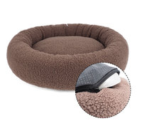 Coussin pour chien en forme de donut, en peluche, chaud et confortable, pour petits et grands chiens, design pour animaux de compagnie, pour toutes les saisons
