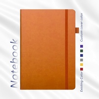 Agenda en cuir A5, couverture rigide, reliure cousue, fermeture élastique, design personnalisé, journal, bureau, affaires
