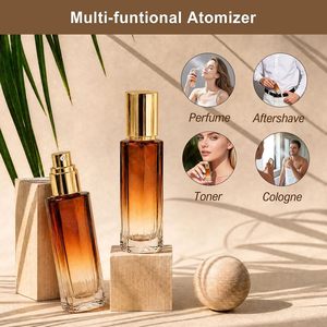 Hot Sale Transparent <b>100ml</b> <b>Plastic</b> Sprayer Perfume <b>Bottle</b> with Electroplated Cap - Product Image 2