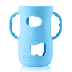 للبيع بالجملة حامل زجاجة أطفال سهل الإمساك من السيليكون آمن على الغذاء مقاوم للانزلاق وصديقًا للأطعمة وصديقًا وصديقًا للطعام - Product Image 4