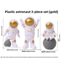Ensemble de 7 pièces aérospatiales Série Ciel Étoilé Astronaute, Veilleuse Spatiale, Décoration de Bureau, Décoration de Gâteau, Ornements