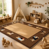 Meistverkaufter Niedlicher Hundemotiv-Kinderteppich Großer Waschbarer Welpen-Muster-Teppich Rutschfester Kinderzimmer-Bodenteppich für Babyzimmer-Dekoration