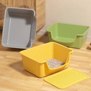 Usine En Gros PP En Plastique Anti-éclaboussures Semi Fermé Grande Capacité 20L Différentes Couleurs Autonettoyant Chat Bac À Litière - Product Image 5