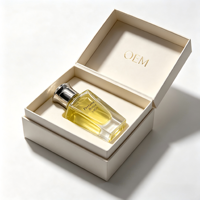 Nouveauté - Flacon de parfum vide transparent de luxe 50 ml, flacon de parfum carré unique en verre transparent avec boîte