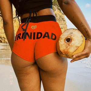 <span class=keywords><strong>Pantaloncini</strong></span> sportivi da <span class=keywords><strong>donna</strong></span> Sexy con stampa di lettere a vita alta Boxer da spiaggia - Product Image 4