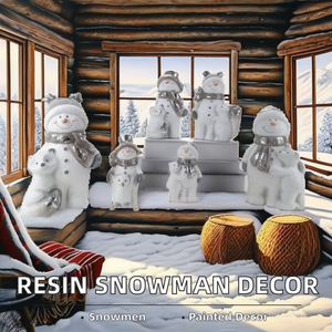 Decoración Navideña <span class=keywords><strong>de</strong></span> <span class=keywords><strong>Muñeco</strong></span> <span class=keywords><strong>de</strong></span> <span class=keywords><strong>Nieve</strong></span> en Resina, Apta <span class=keywords><strong>para</strong></span> Adornos <span class=keywords><strong>de</strong></span> Interior - Product Image 4