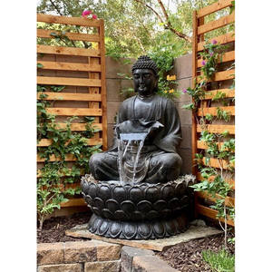 Décor de jardin extérieur moderne <span class=keywords><strong>Grande</strong></span> <span class=keywords><strong>fontaine</strong></span> d'eau de <span class=keywords><strong>bouddha</strong></span> cascade en bronze à vendre - Product Image 1