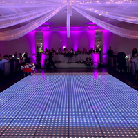 3d Infinity Mirror Led Dalles de piste de danse Panneau de verre Dmx Night Club Rgb Light up Led Dance Floor Magnetic pour mariage