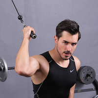 Empuñaduras de mano de fuerza de tríceps para gimnasio, accesorio de máquina de Cable, equipo de Fitness muscular para brazo