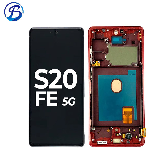 Original for Samsung for Galaxy S20FE 5G OLED Screen Assembly Replacement AMOLED Display Fingerprint Unlock Touch for Mobile