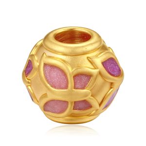 <b>Butterfly</b> round beads 24K Solid Gold <b>Bracelet</b> Beaded Ancient craftsmanship Jewelry Findings Components - Product Image 3