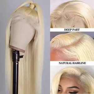 Perruques Lace Front 12A en Cheveux Naturels <span class=keywords><strong>Blond</strong></span> Miel, Perruque Frontale Transparente HD 13x4, Perruques en Cheveux Humains 613 pour Femmes Noires - Product Image 3