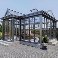Véranda en verre aluminium moderne personnalisée pour hôtels, villas, appartements et entrepôts-Winter Garden Patio Enclosure