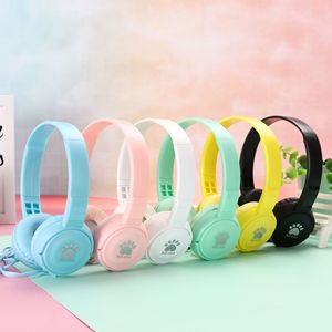 Cat's Claw children's headset subwoofer <b>wire</b> <b>control</b> with microphone retractable mobile phone computer headset - Product Image 4