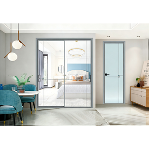 Sistema de <span class=keywords><strong>Puerta</strong></span> <span class=keywords><strong>Corredera</strong></span> de Vidrio de Alta Gama con Función Antirrobo, Vidrio Templado Doble, Marco de Aleación de Titanio y Magnesio, Entrada sin Marco para Villa - Product Image 2