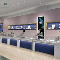 Vitrine de présentation pour bijouterie et horlogerie avec éclairage LED, présentoir en verre pour boutique de bijoux