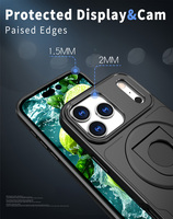 Étui magnétique effet seconde peau pour iPhone 18 17 Pro Max, anti-traces de doigts, résistant aux taches, protection intégrale à 360° °   Support rotatif
