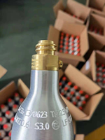 Cilindro de Gas CO2 de Aluminio Recargable, Tanque de Dióxido de Carbono de 0.6L, para Bebidas y Refrescos