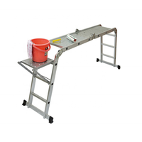 Échelle combinée multifonction pliable en aluminium 4x3 marches de 3,66 m (12 pieds) de qualité supérieure, conforme à la norme EN 131, pour supermarchés et escaliers
